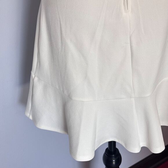 Crystal Doll Women's White Jewel Embellished Dress Juniors Puff-Sleeve Size S - Picture 5 of 16